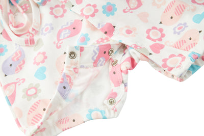 Baby Kimono Romper Pink Birds - 1118 - Little Kooma