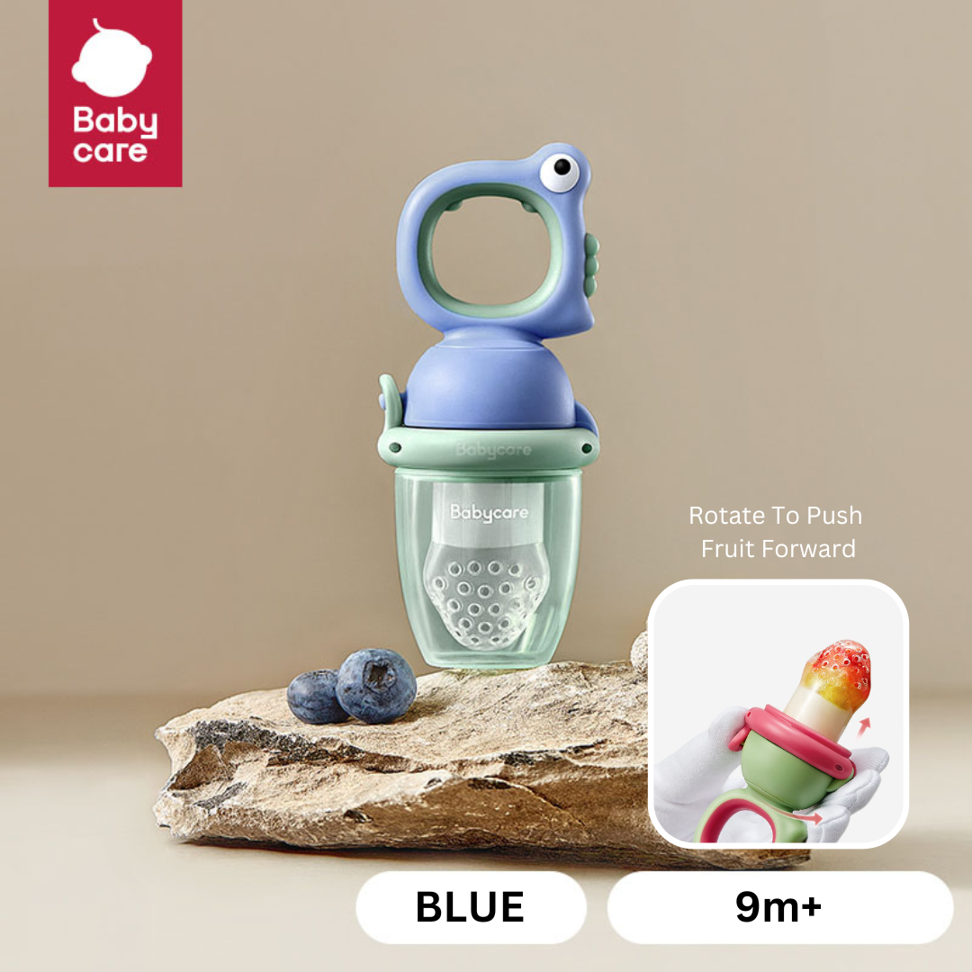 Babycare Baby Food Feeder Feeding Fruit Vegetable Bite Pacifier with 3 Nipple Replacement - Little Kooma