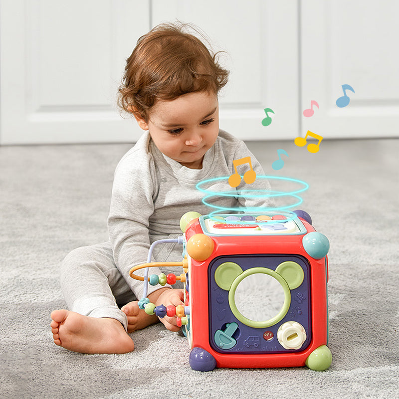 Babycare Baby Activity Box - 6 Sides Multi-Functional Early Educational Toy - Little Kooma
