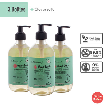 Cloversoft Antibacterial Hand Wash Efficacy Tested - 500ml per Bottle - Little Kooma