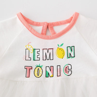 Baby Girl Lemon Tonic Bodysuit Dress Voile Skirt - Little Kooma
