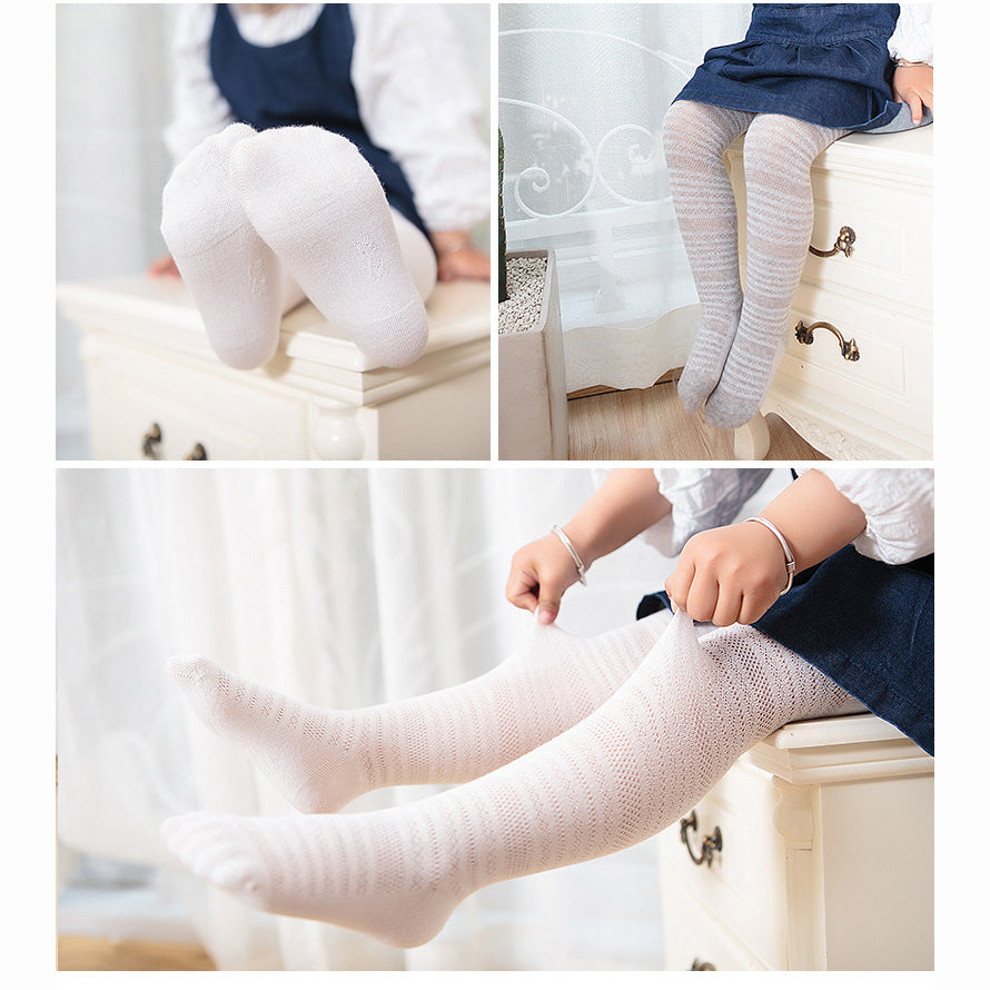 Girl Breathable Cotton Tights 6 Months to 6 Years - Little Kooma