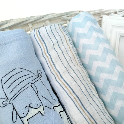Baby Single Layer Muslin Blanket Swaddle 3 Pack 70*70 - 0605 - Little Kooma