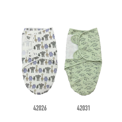 Baby Quilted Swaddle Wrap Magic Tape 0-3 months 2pc Set 42026/42031 - Little Kooma