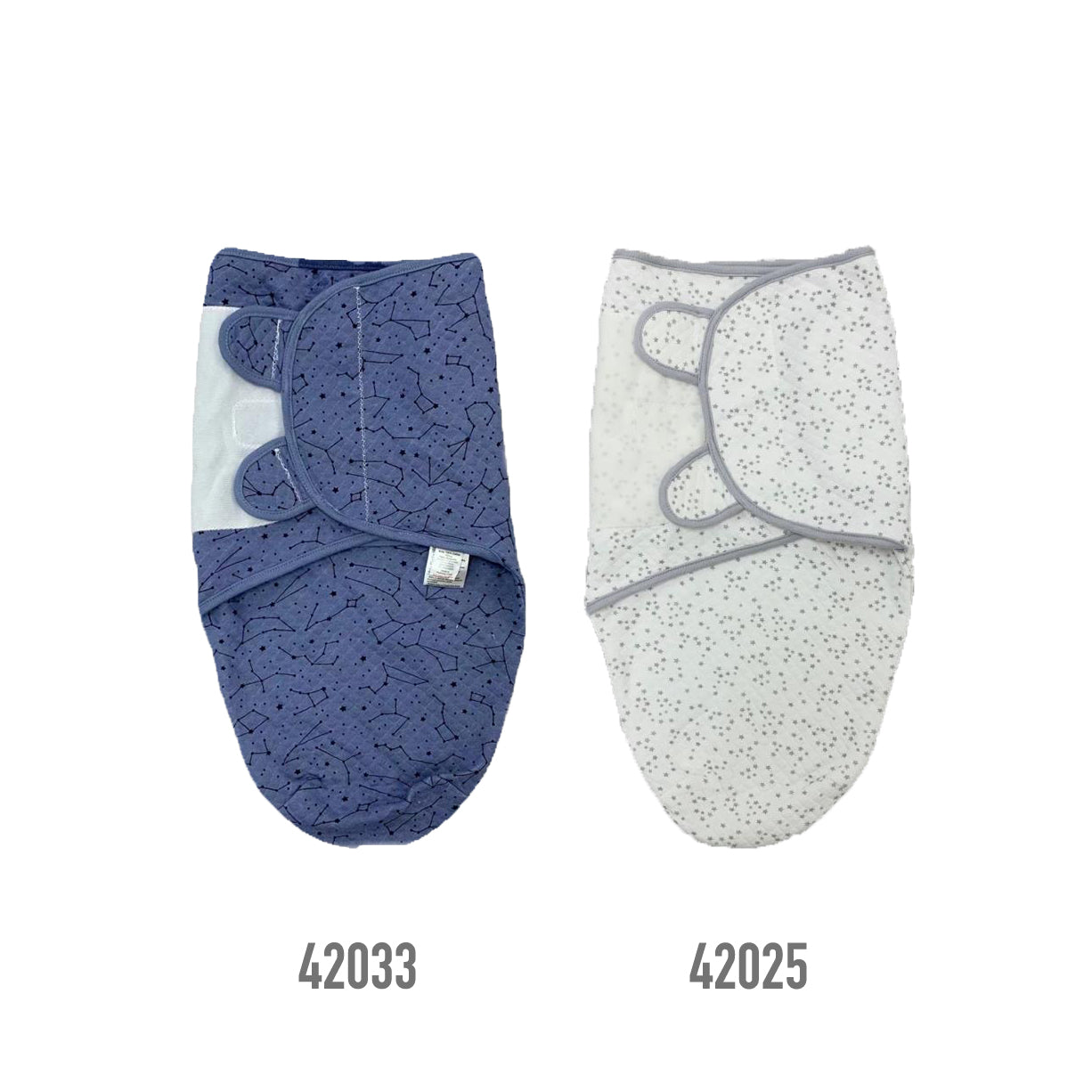 Baby Quilted Swaddle Wrap Magic Tape 0-3 months 2pc Set 42033/42025 - Little Kooma