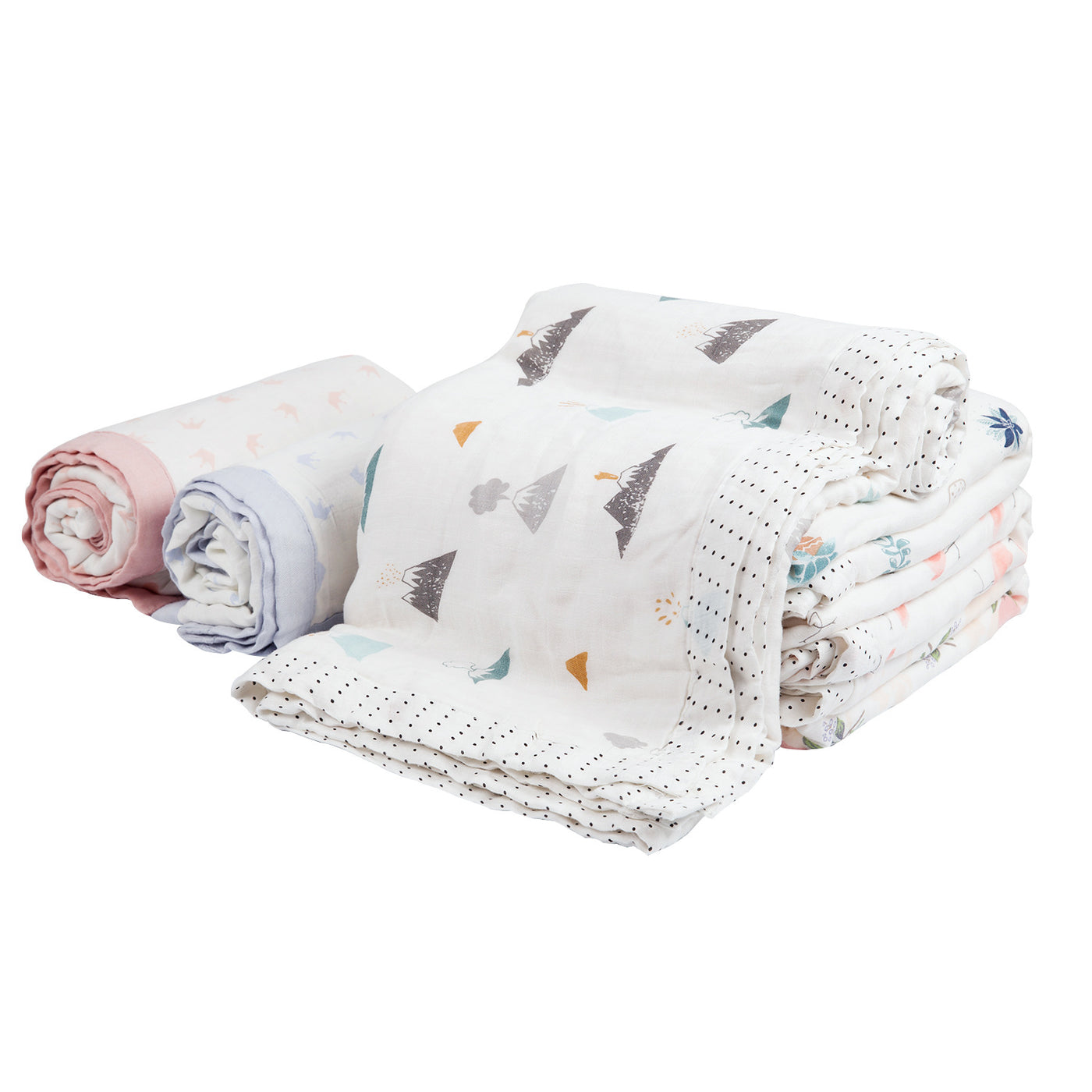 Baby Kid Double Layer Bamboo Fibre Blankets 120*120 - 0605 - Little Kooma