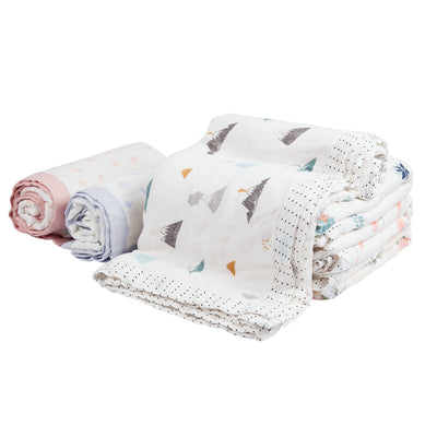Baby Kid Double Layer Bamboo Fibre Blankets 120*120 - 0605 - Little Kooma