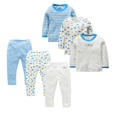 Baby Kid Boys Long Sleeve T-shirt Pants Pajamas Cars 3 Pack - Little Kooma