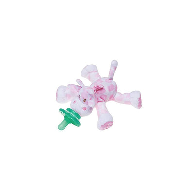 Nookums Paci-Plushies Buddies - Pink Giraffe Pacifier Holder - Plush Toy Includes Detachable Pacifier - Little Kooma
