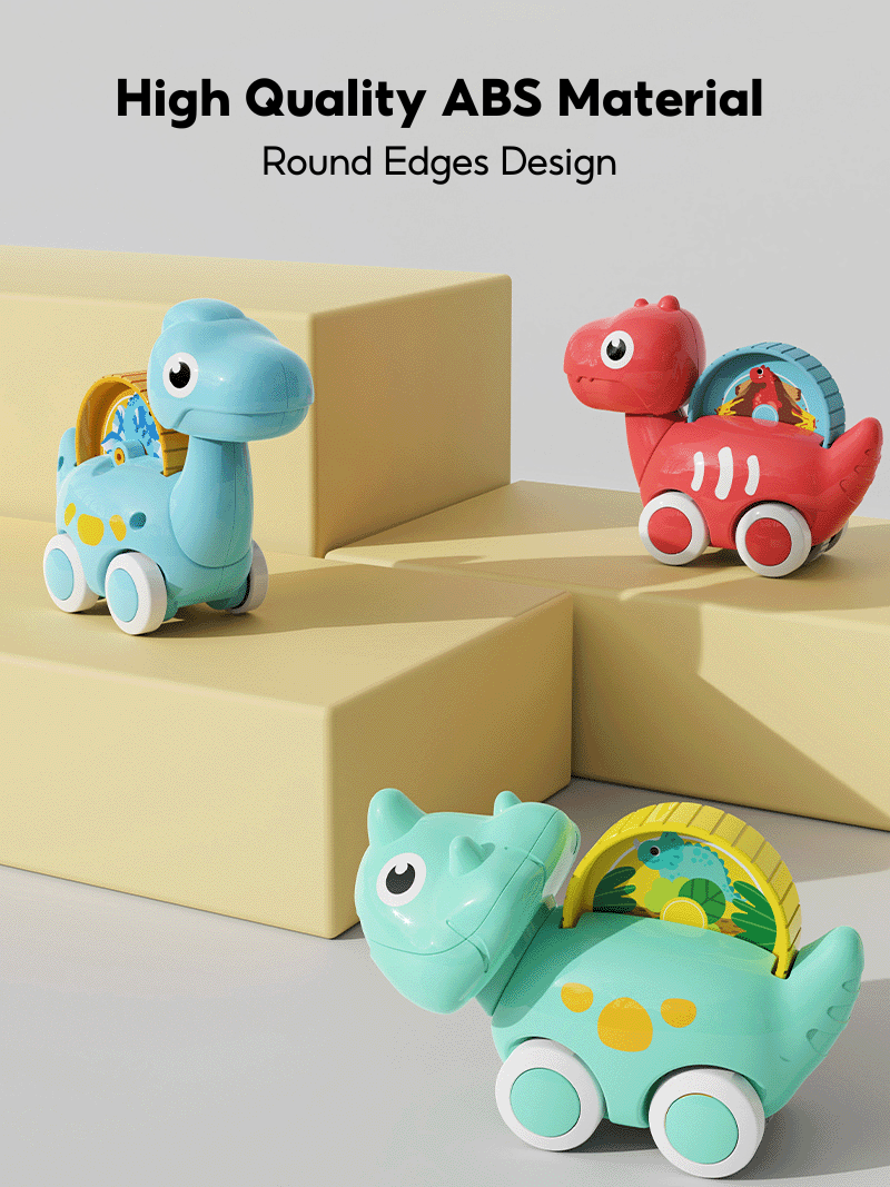 Huanger Cartoon Dinosaur Toy Cars Set - Little Kooma