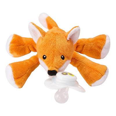 Nookums Paci-Plushies Shakies - Fox Pacifier Holder - Plush Toy Includes Detachable Pacifier - Little Kooma
