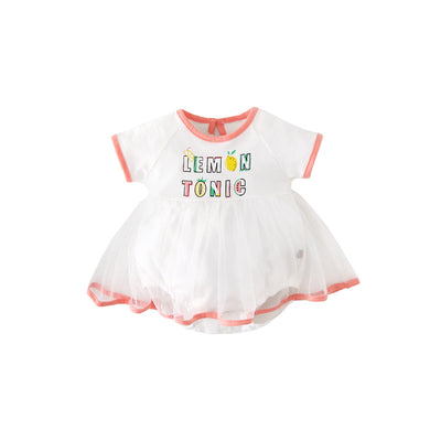 Baby Girl Lemon Tonic Bodysuit Dress Voile Skirt - Little Kooma