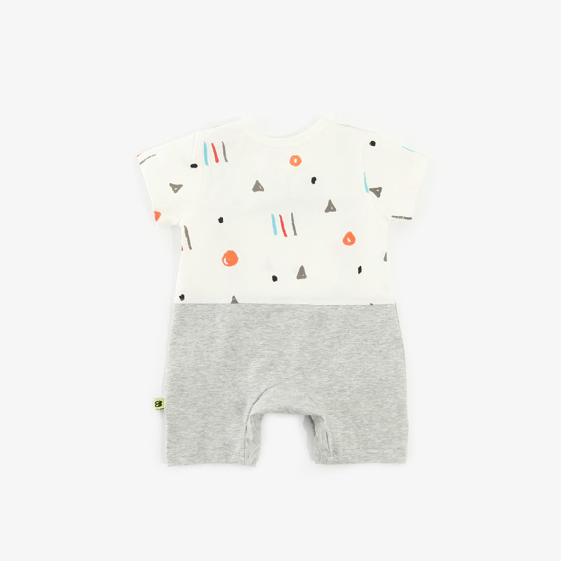 Baby Boy Fake Two Piece Romper w Suspenders n Bow - 1009 - Little Kooma