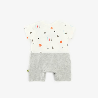 Baby Boy Fake Two Piece Romper w Suspenders n Bow - 1009 - Little Kooma