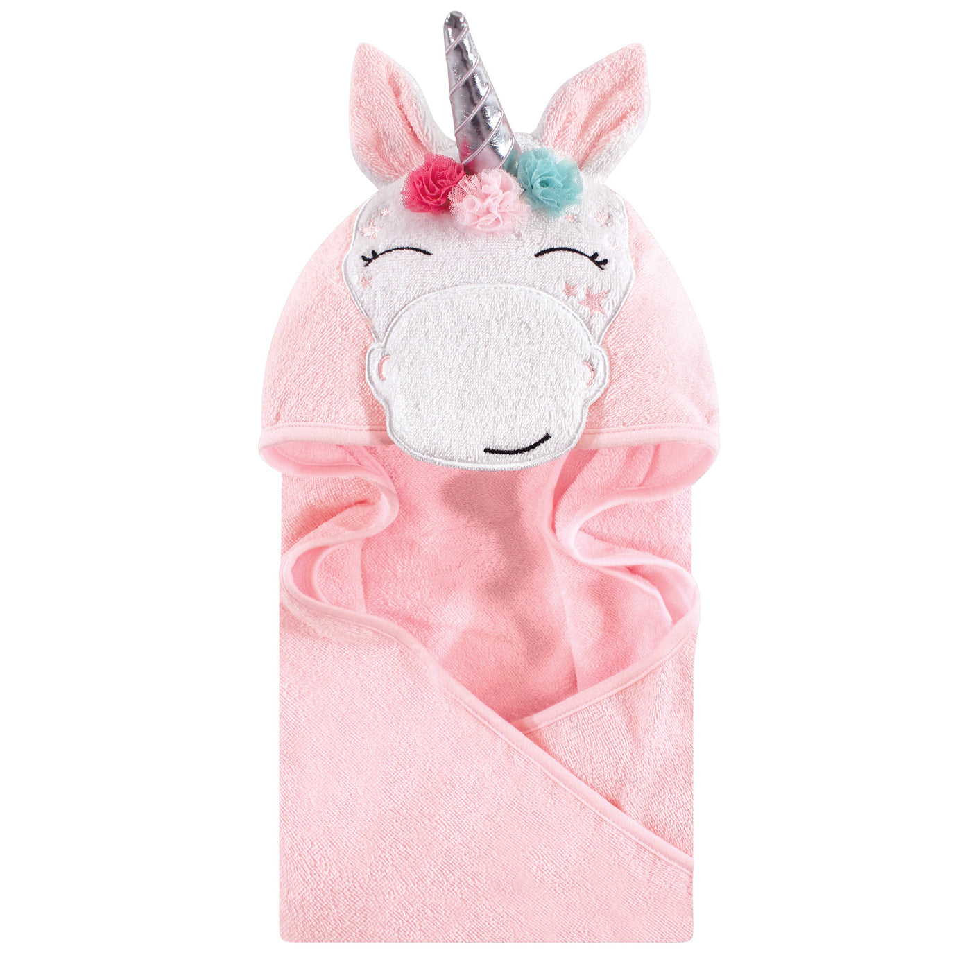 Hudson Baby Animal Woven Terry Hooded Bath Towel Swaddle Whimsical Unicorn- 0512 - Little Kooma