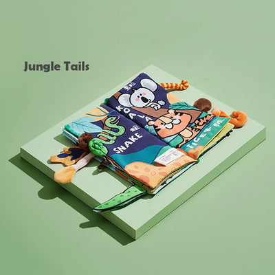 Babycare Funny Animal Tails Book Baby Cloth Book Early Educational Toys BPA Free for Kids - Little Kooma