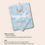 Personalised Customized Hudson Baby Plush Blanket With Snow Man 56527 - Little Kooma