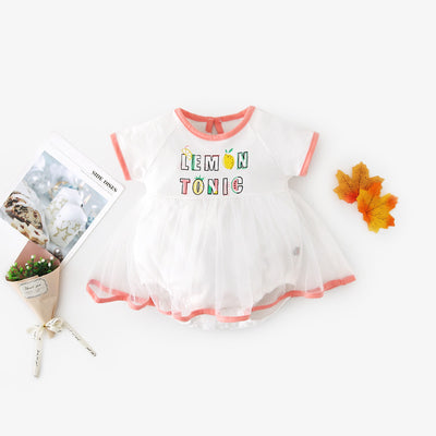 Baby Girl Lemon Tonic Bodysuit Dress Voile Skirt - Little Kooma
