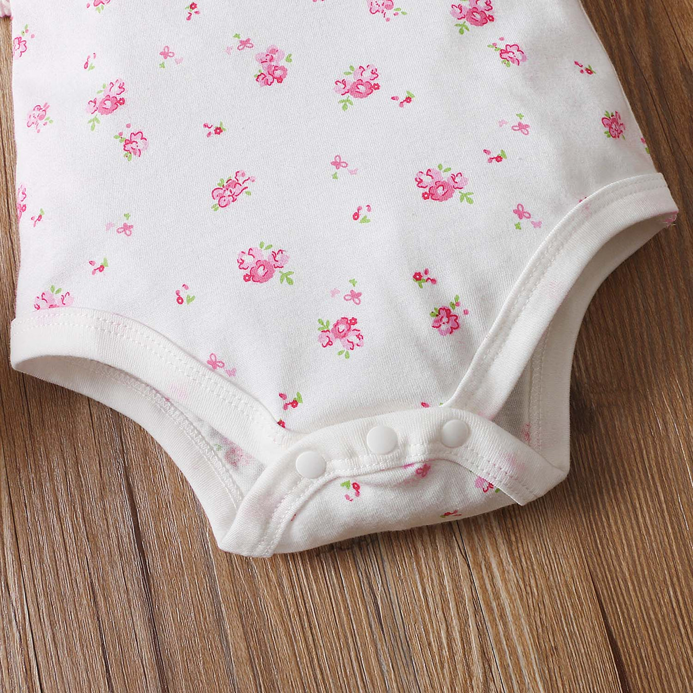 Little Kooma Baby Girl Bodysuit 3pc Set Flare Sleeve Flower Bunny 800001 - Little Kooma