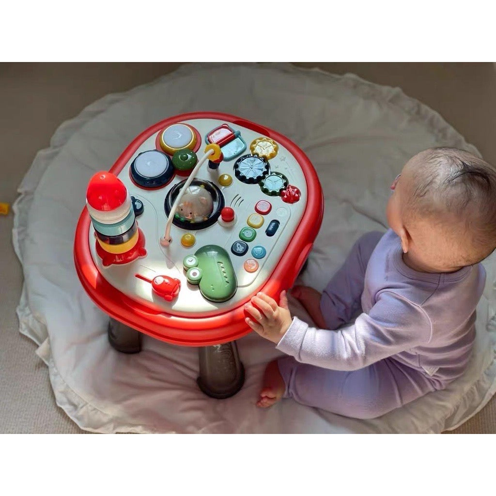 Baby Activity Center 4-In-1 Multi Functional Active Learning Center Activity Station And Block Building Table - Little Kooma