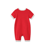 Baby Christmas Outfit Santa Short Sleeve Romper n Hat 2pc Set - Little Kooma