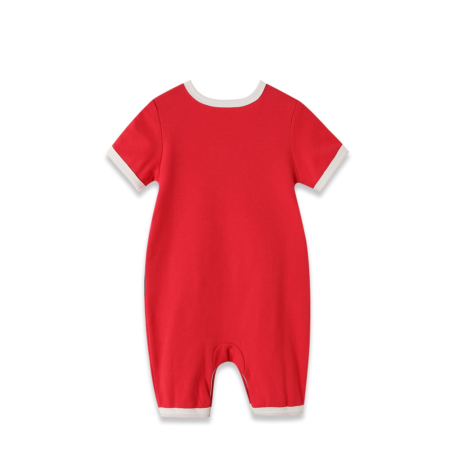 Baby Christmas Outfit Santa Short Sleeve Romper n Hat 2pc Set - Little Kooma