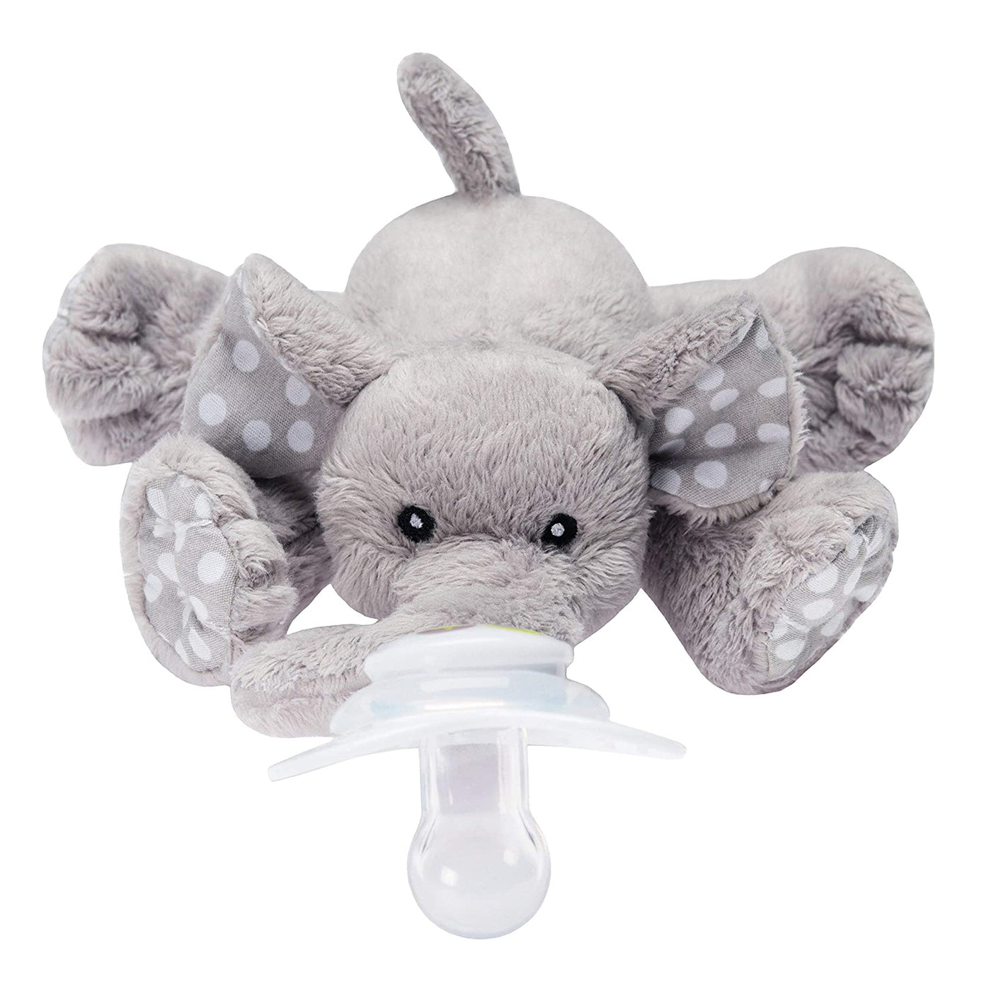 Nookums Paci-Plushies Buddies - Elephant Pacifier Holder - Plush Toy Includes Detachable Pacifier - Little Kooma