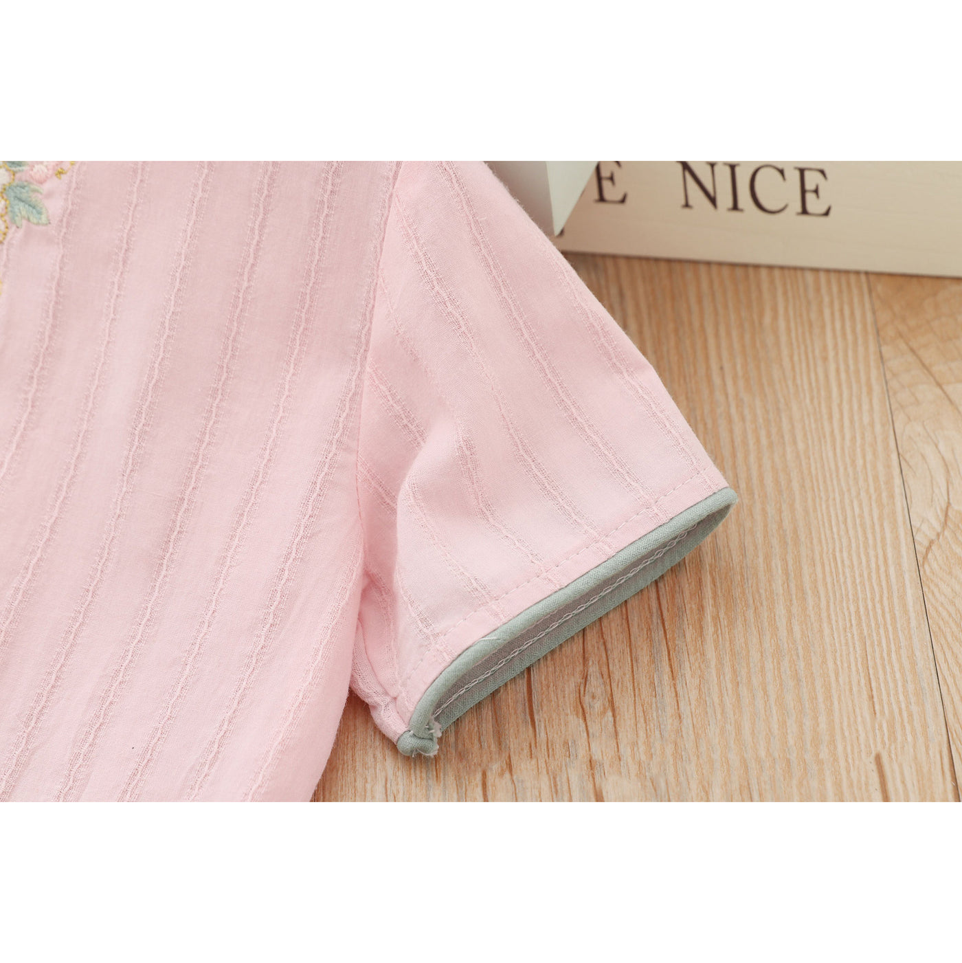 [KG16] Kids Girls Cheongsam 2 Piece Set Top n Voile Shorts CNY Chinese New Year Outfit - Little Kooma