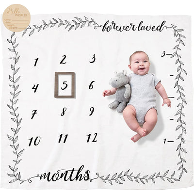 Baby Print Milestone Mink Blanket Photo Background Follow Your Dream 52231 - Little Kooma