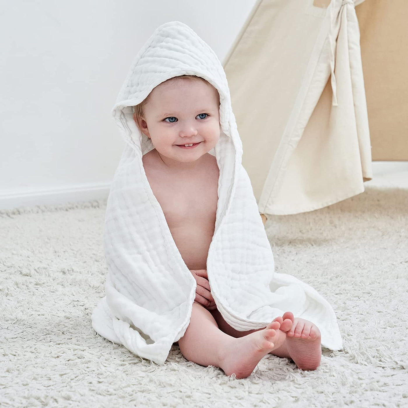 Bebe Comfort Baby Muslin Hooded Swaddle Blanket 76 x 76cm BC51508 - Little Kooma