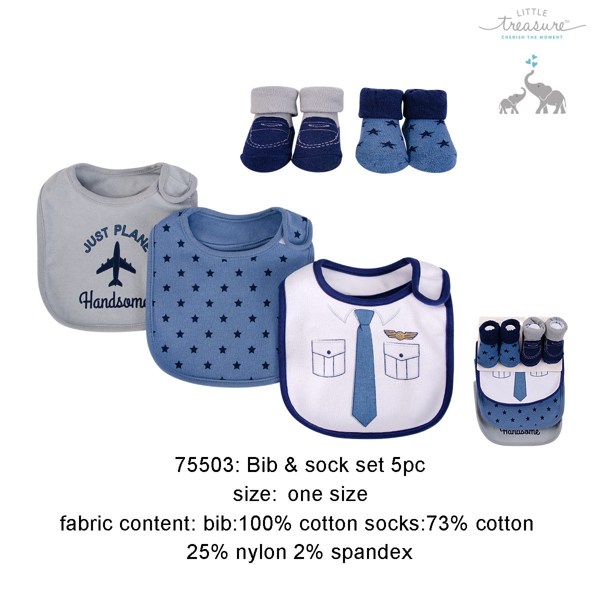 Hudson Baby Bibs n Socks 5 Pcs Pack - Little Kooma