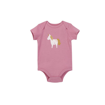 Hudson Baby Bodysuits Pink Unicorn - Little Kooma