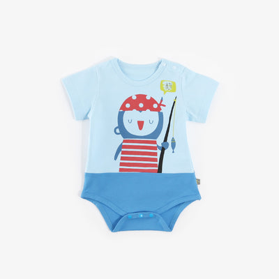 Baby Splicing Bodysuit w Penguin Shark Whale - 1009 - Little Kooma