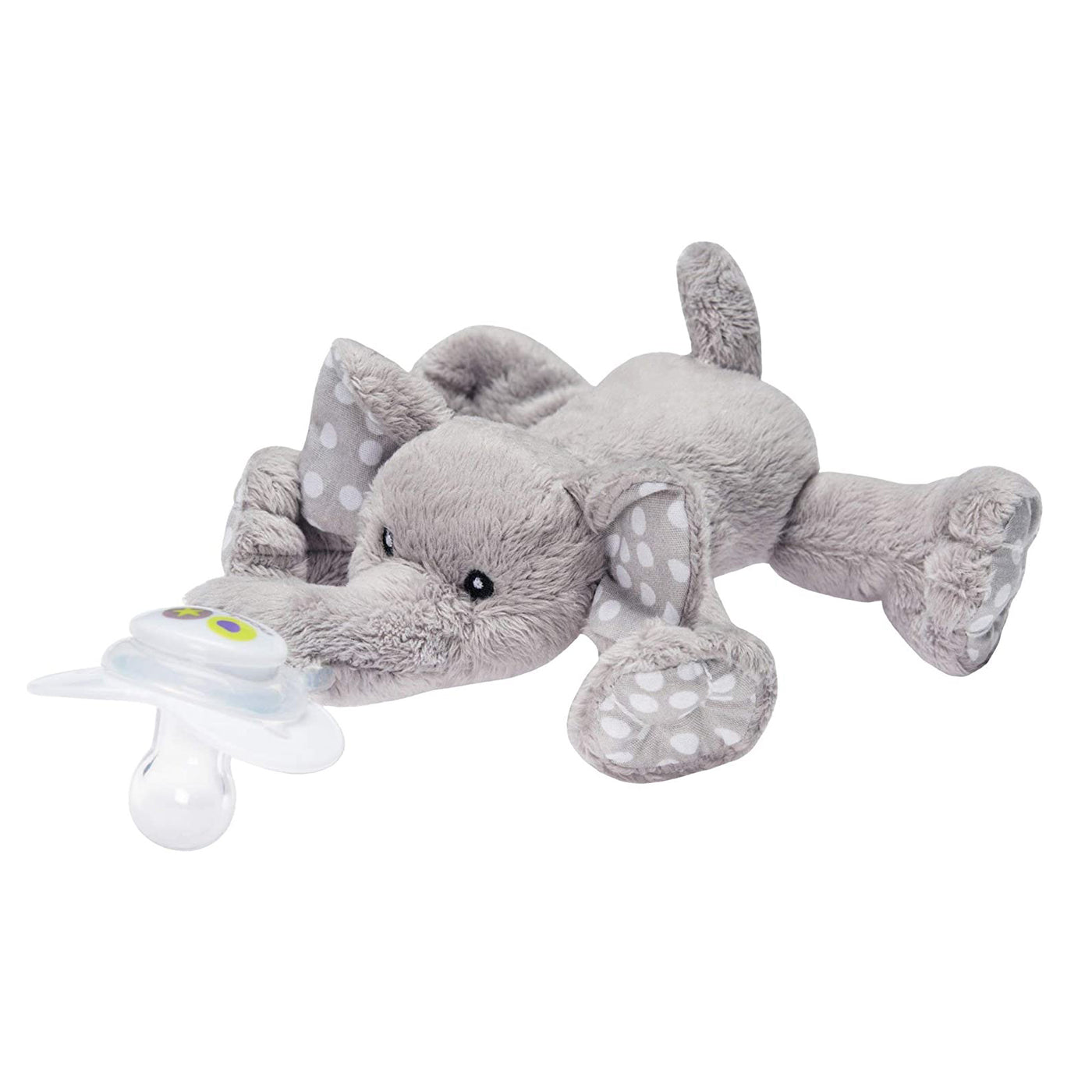 Nookums Paci-Plushies Buddies - Elephant Pacifier Holder - Plush Toy Includes Detachable Pacifier - Little Kooma