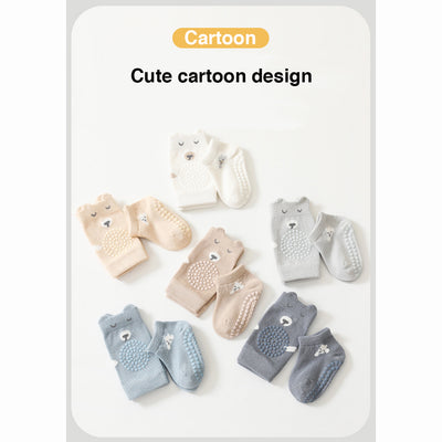 Baby Toddler Crawler Boy Girl Cartoon Anti-slip Knee Protecting Socks Ankle Socks - Little Kooma