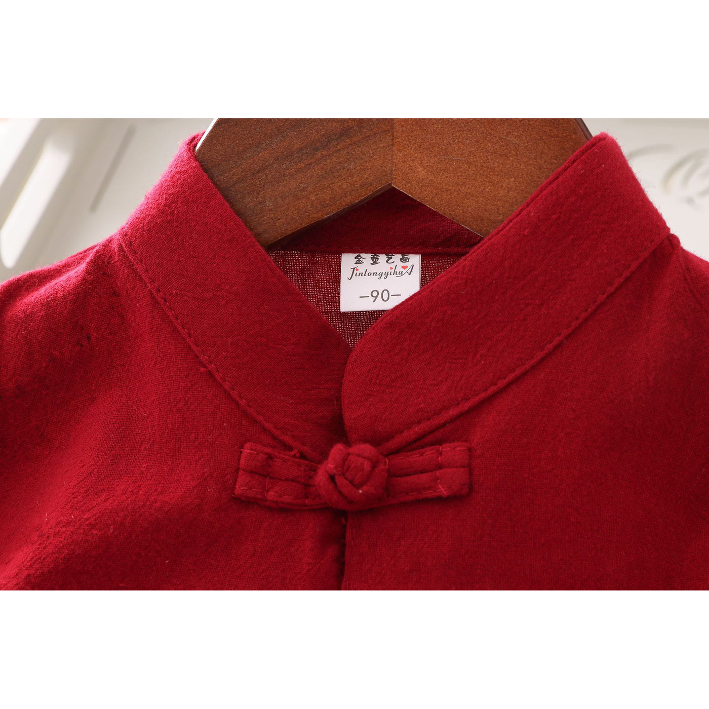 [KB09] Boys Cheongsam Set Embroidered Dragon Front Buttons CNY Chinese New Year Outfit - Little Kooma