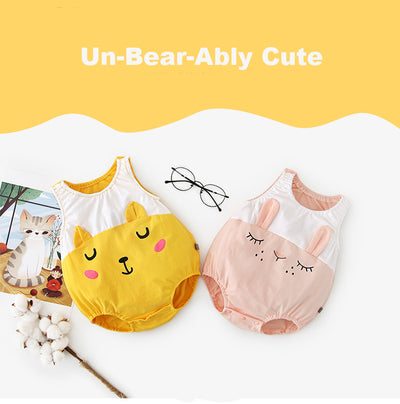 Baby Bunny Bear Sleevess Bodysuit - Little Kooma