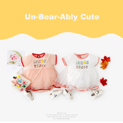 Baby Girl Lemon Tonic Bodysuit Dress Voile Skirt - Little Kooma