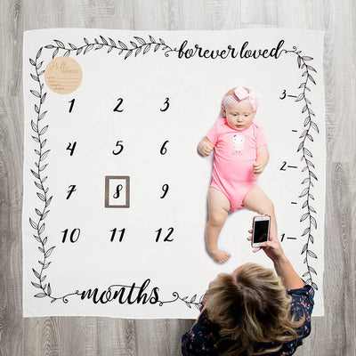 Baby Print Milestone Mink Blanket Photo Background Follow Your Dream 52231 - Little Kooma