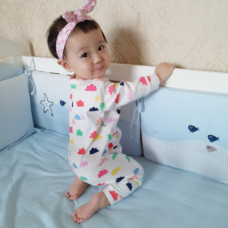 Baby Colorful Clouds Sleepsuits All In One - 0611 - Little Kooma