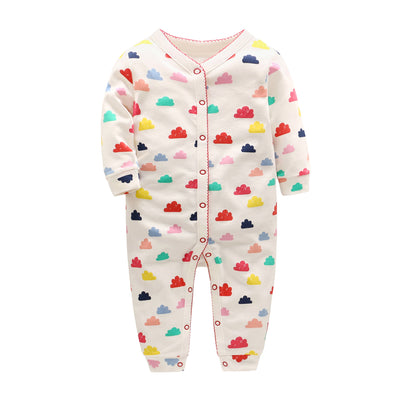 Baby Colorful Clouds Sleepsuits All In One - 0611 - Little Kooma