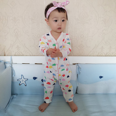Baby Colorful Clouds Sleepsuits All In One - 0611 - Little Kooma