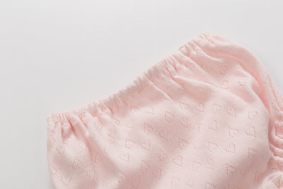 Baby Kid Girls Net Cotton Brief Underwear Pink Hearts 3 Pack - Little Kooma