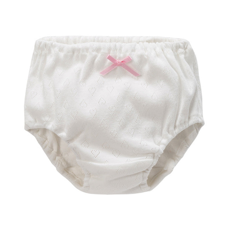 Baby Kid Girls Net Cotton Brief Underwear Pink Hearts 3 Pack - Little Kooma