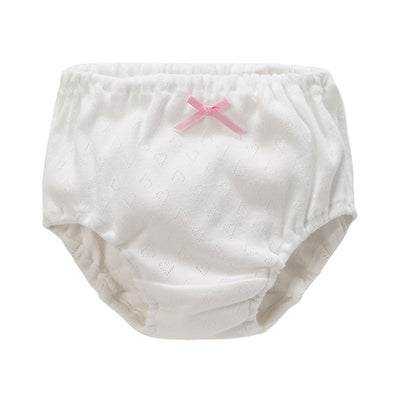 Baby Kid Girls Net Cotton Brief Underwear Pink Hearts 3 Pack - Little Kooma