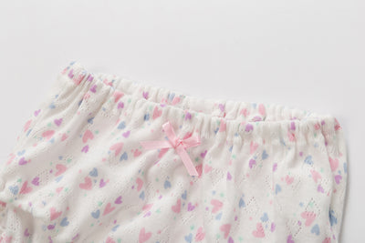 Baby Kid Girls Net Cotton Brief Underwear Pink Hearts 3 Pack - Little Kooma