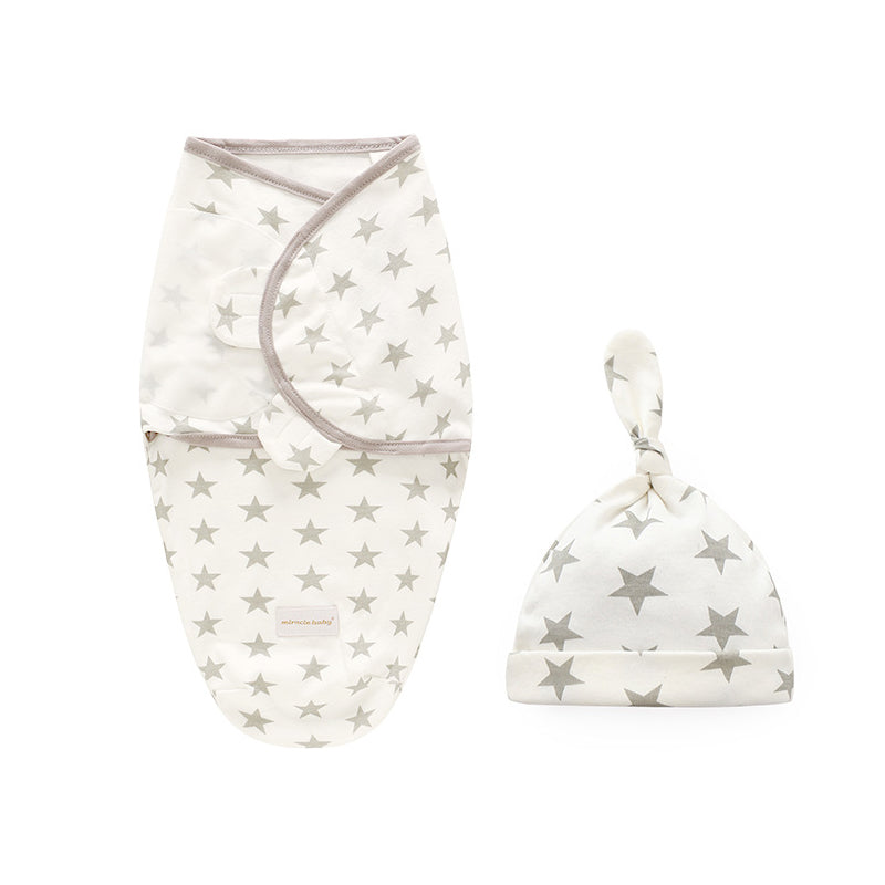 Baby Swaddle n Hat 2 Pack Magic Tape - 0605 - Little Kooma