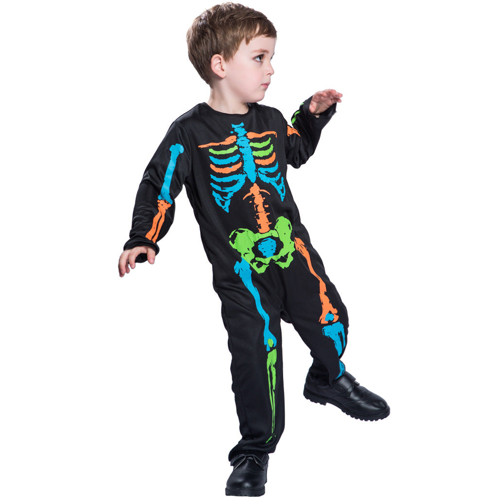 Kids Halloween Costume Colorful Skeleton FT20464 - Little Kooma