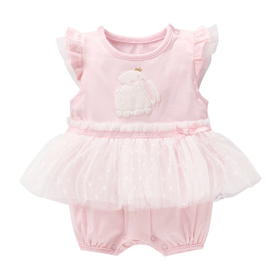 Baby Girl Skirt Romper w Bunny - Little Kooma