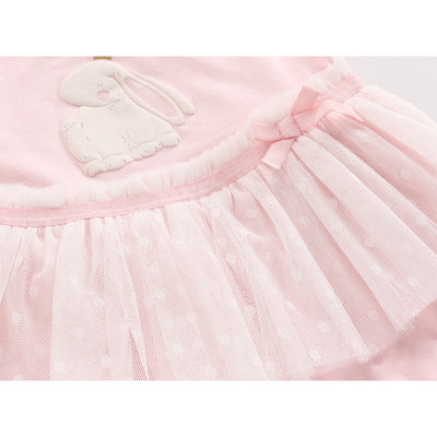 Baby Girl Skirt Romper w Bunny - Little Kooma